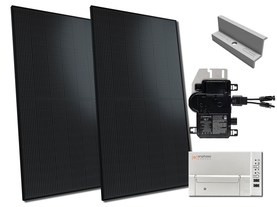 24x Solarwatt All Black 10080wp met Enphase IQ 8HC omvormers